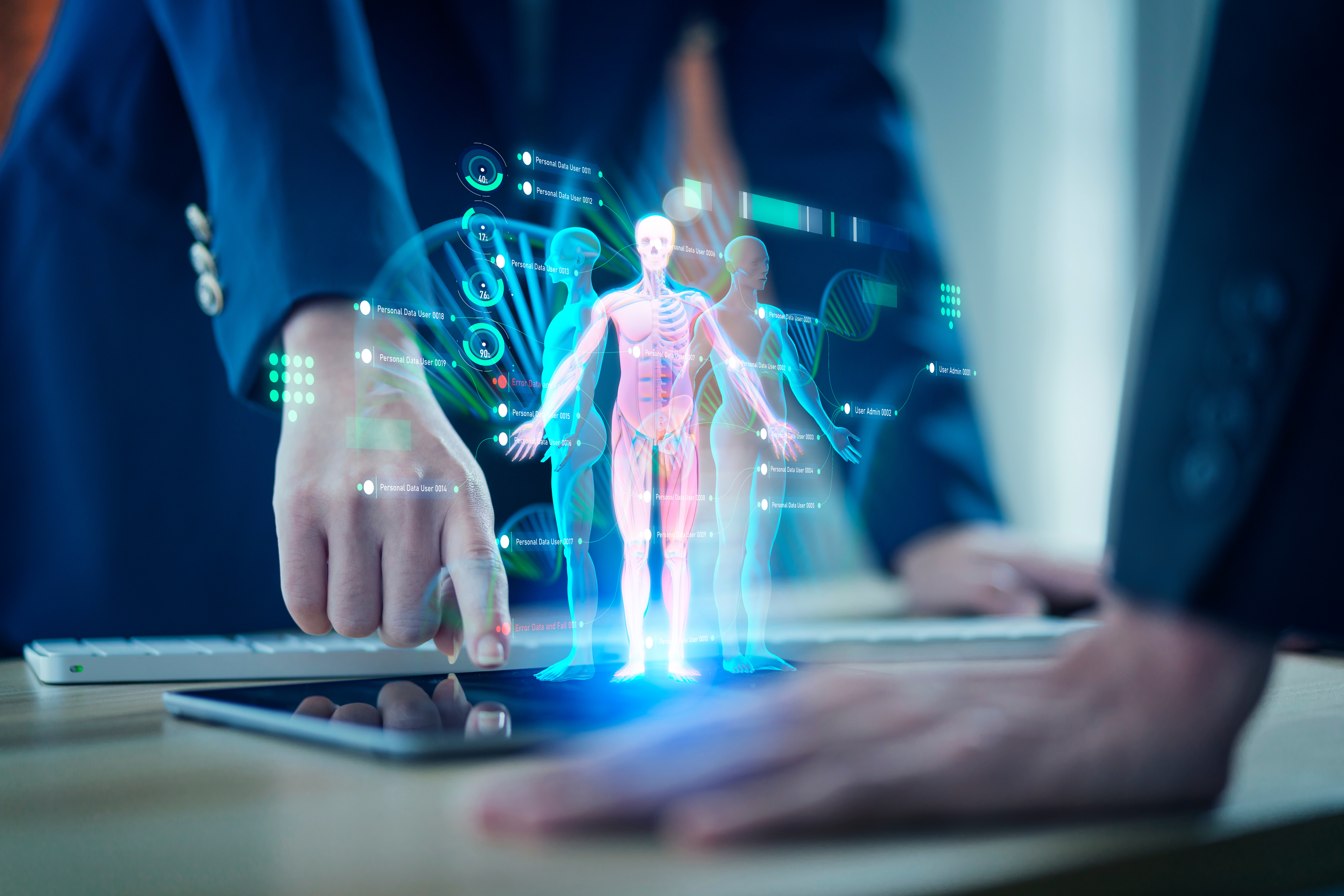 Digital healthcare and medical remote doctor technology 3D EHR A